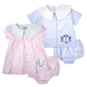 Pink Gingham Bloomer Set