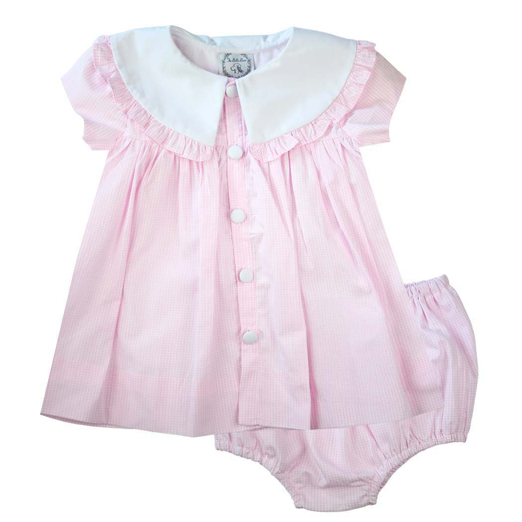 Pink Gingham Bloomer Set