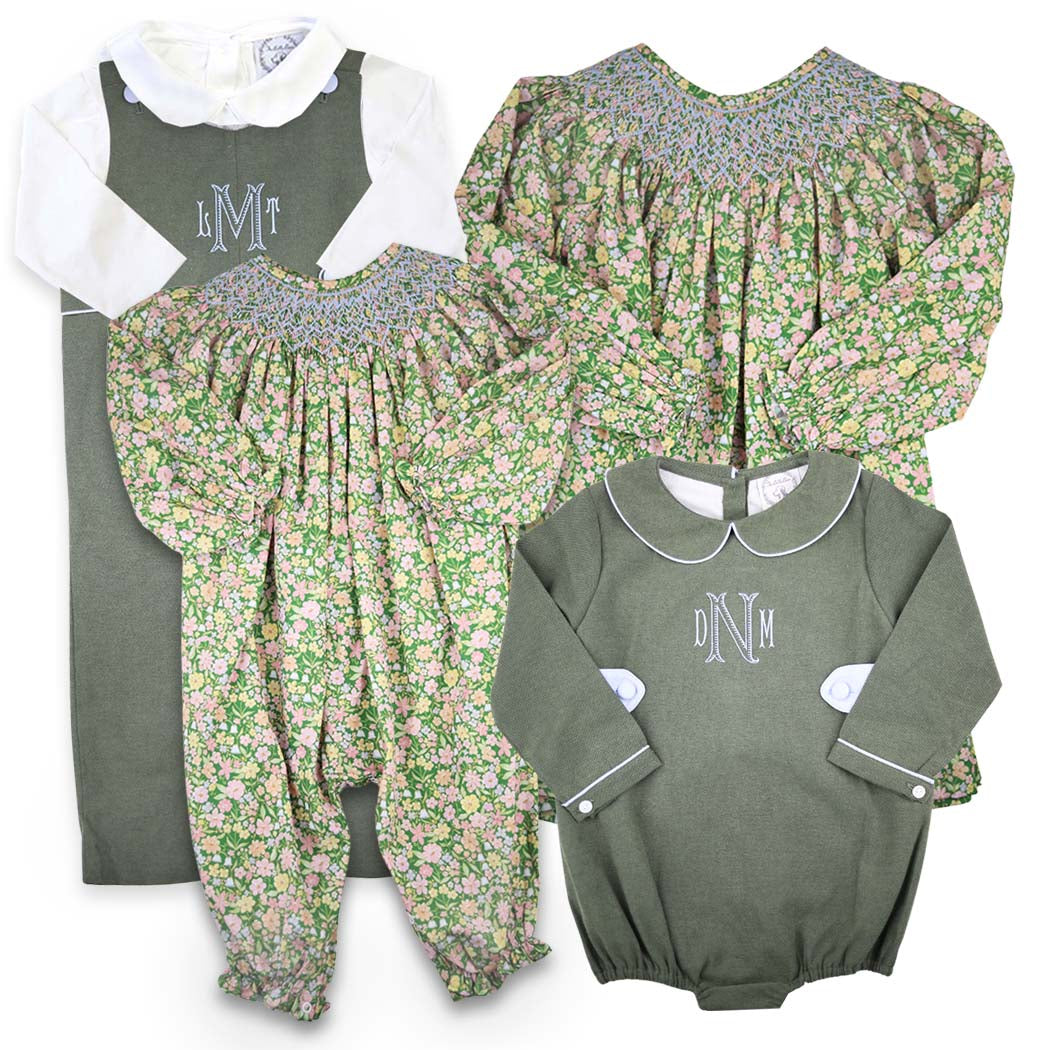 Dress with Bloomer - Light Green Floral Dress with Bloomer - Light Green Floral