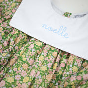 Green Floral Bib Dress
