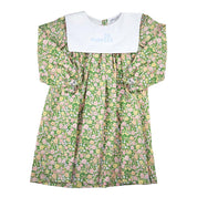 Green Floral Bib Dress