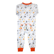 Blue Halloween Print Zippy Loungewear