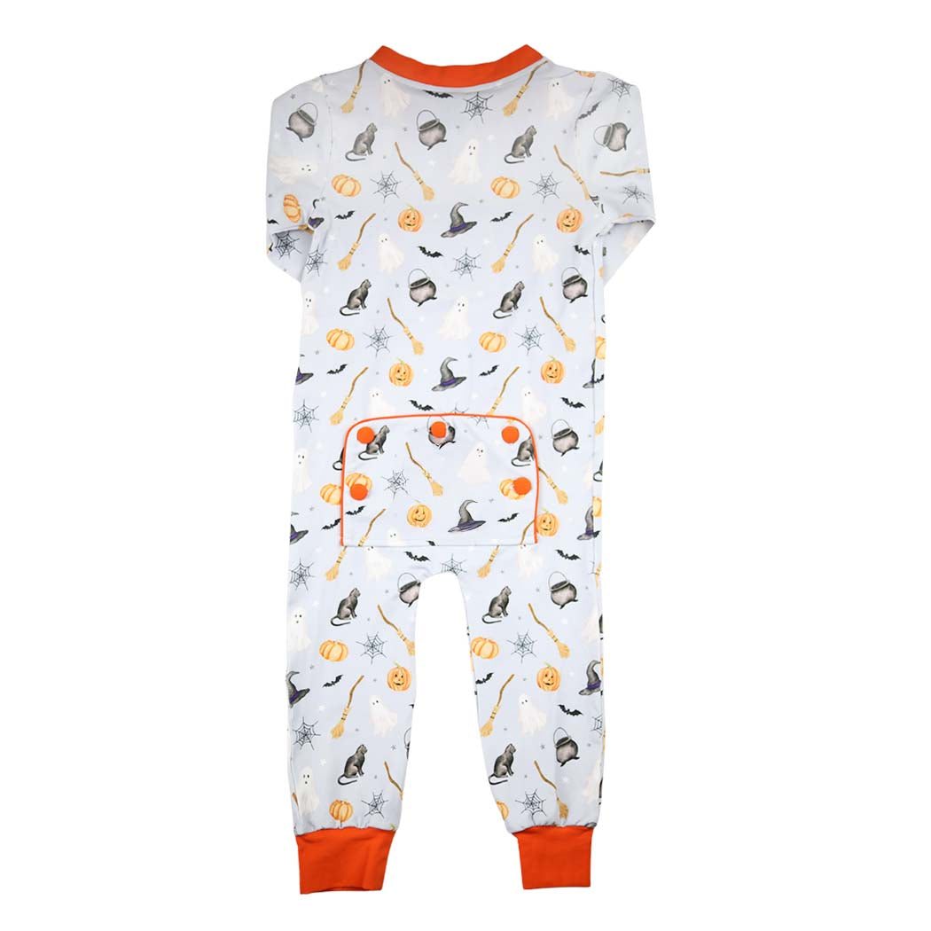Blue Halloween Print Zippy Loungewear