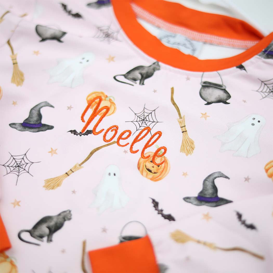 Pink Halloween Print Loungewear