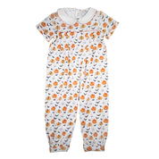 Boys Halloween Pumpkin & Bats Romper