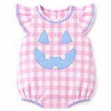 Girls Pink Gingham Jack 'O Lantern Bubble