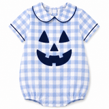 Boys Blue Gingham Jack 'O Lantern Bubble