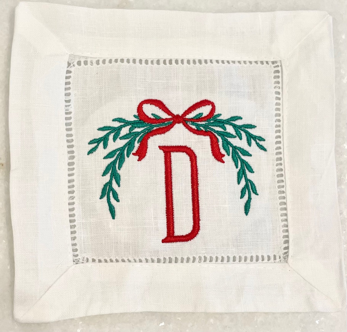 Laurel Wreath Personalized Cocktail Napkin