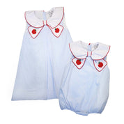 Vintage Apple French Knot Girls Bubble