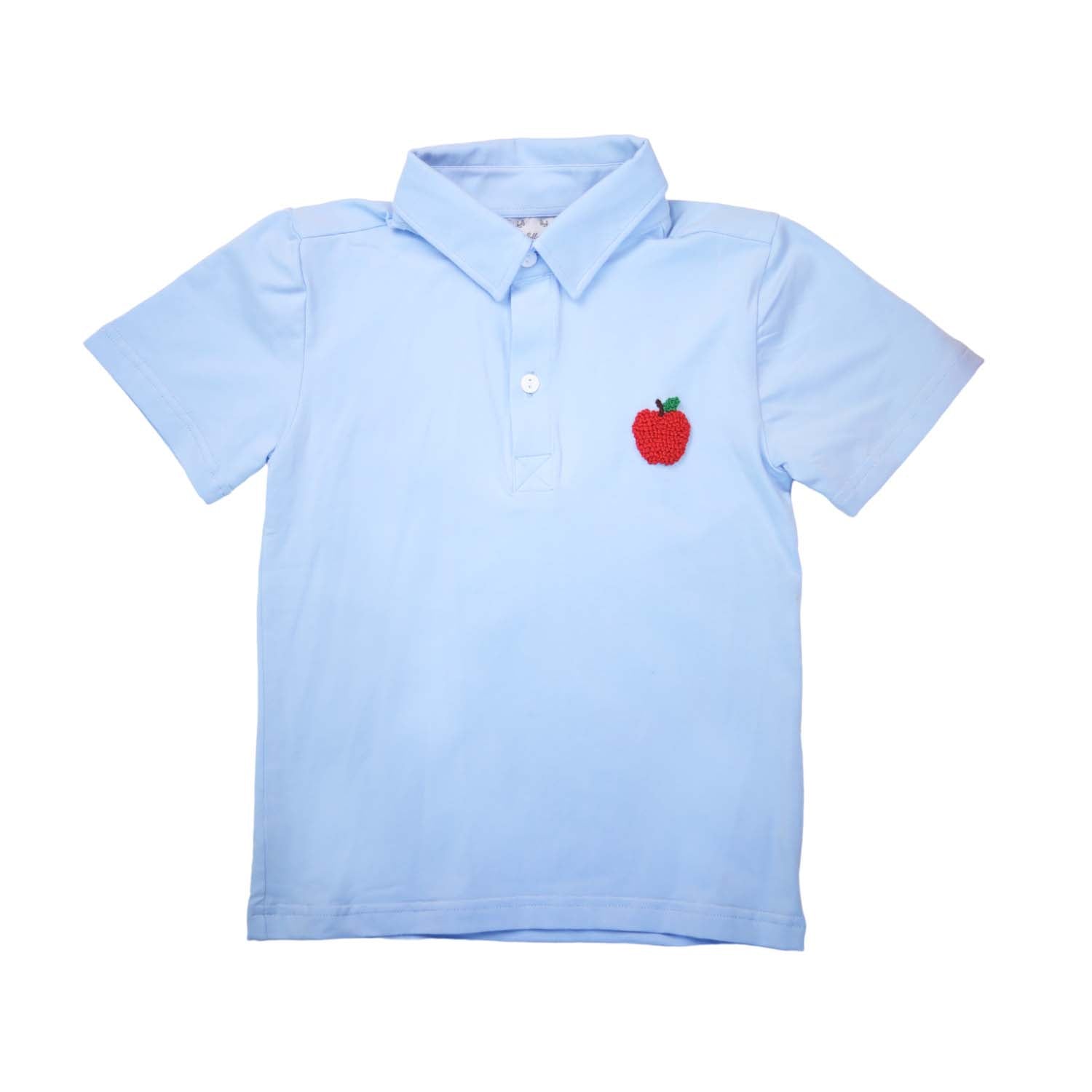 Back to School Blue Apple Polo