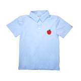Back to School Blue Apple Polo