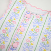 Blue Floral Scalloped Swing Set
