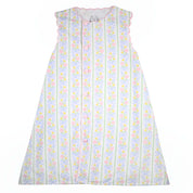 Blue Floral & Bow Scalloped Dress