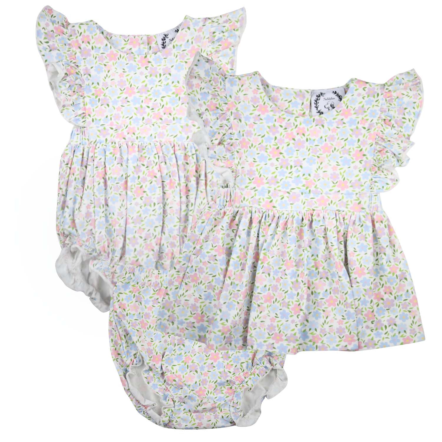 Spring Floral Ruffle Swing Set