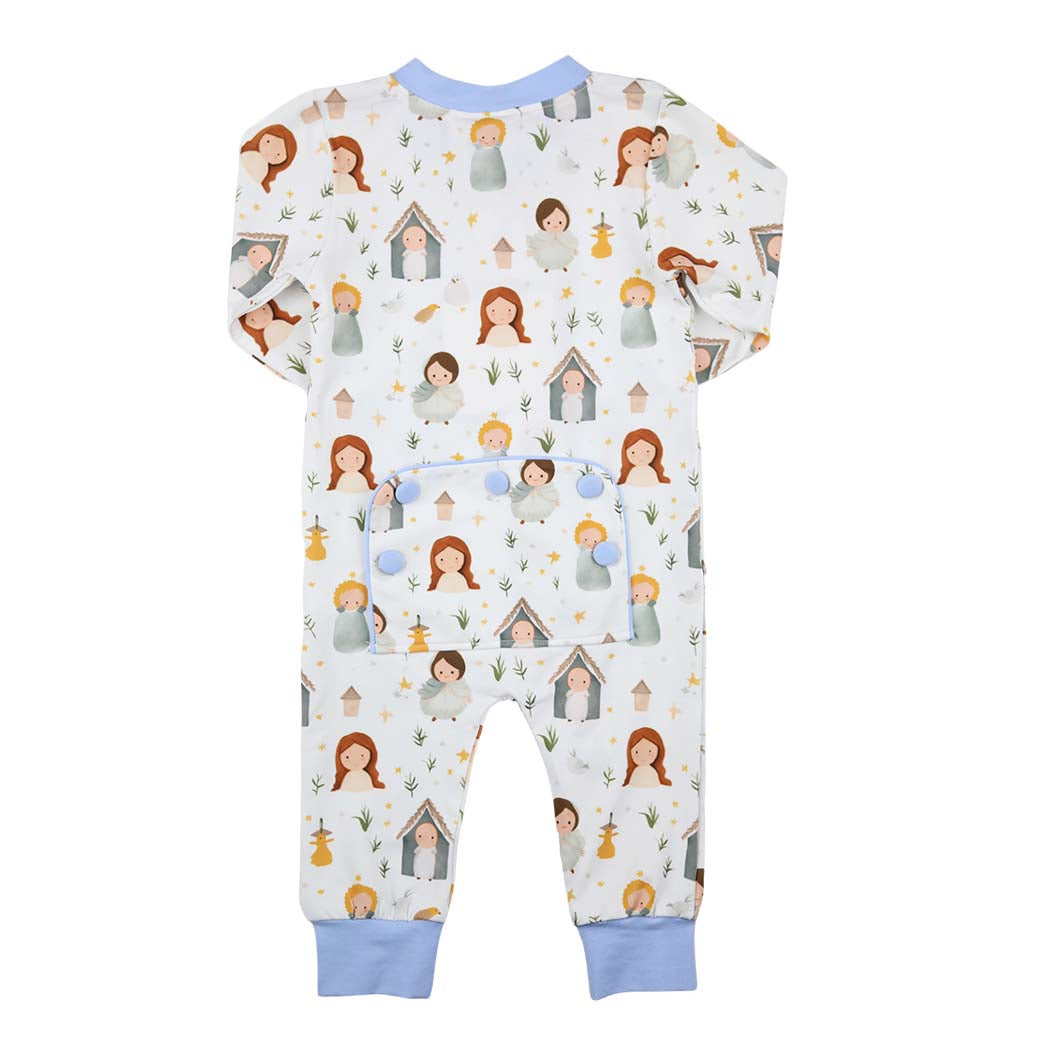 Unisex Nativity Zip Romper