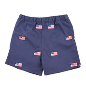 Patriotic Flag Print Shorts