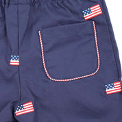 Patriotic Flag Print Shorts