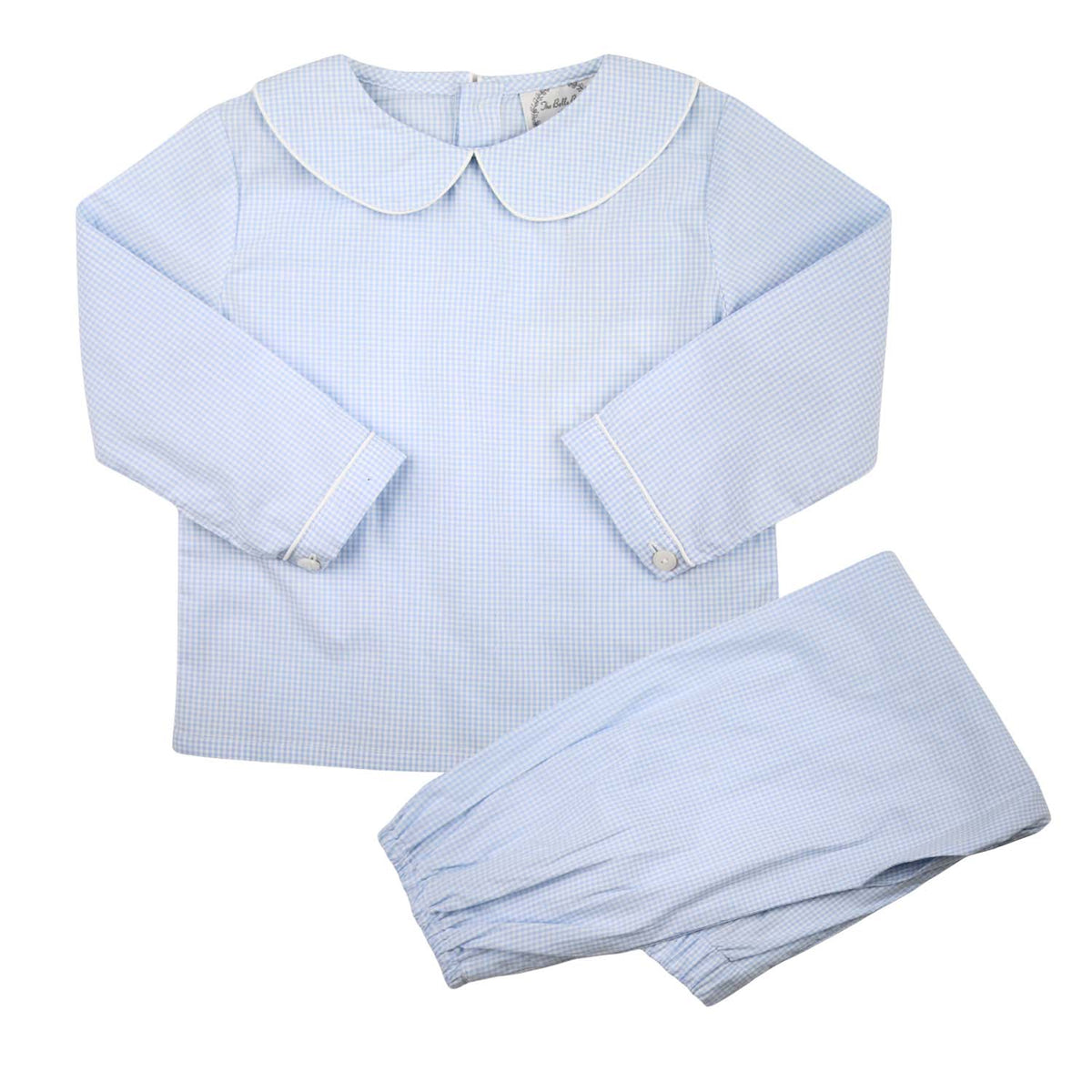 Blue Gingham Pant Set