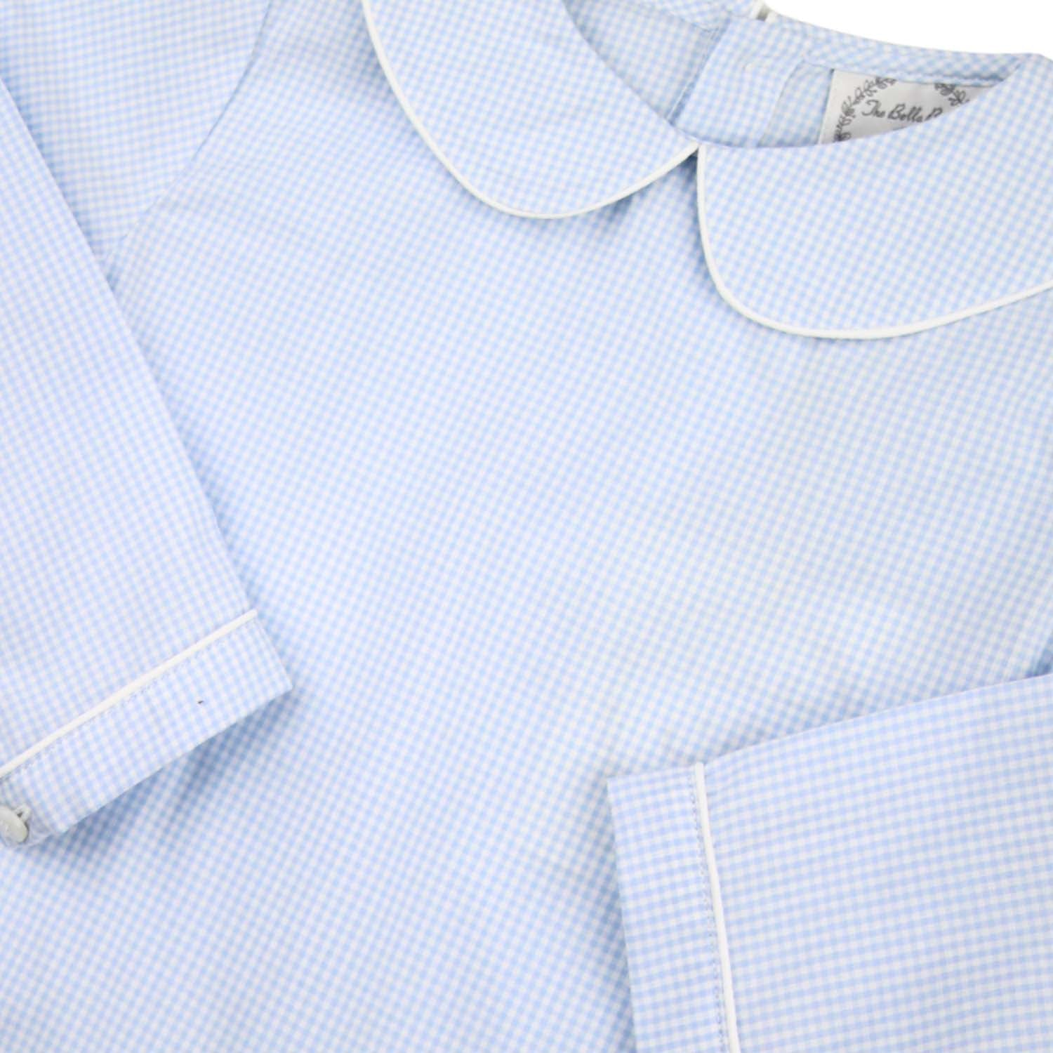 Blue Gingham Pant Set