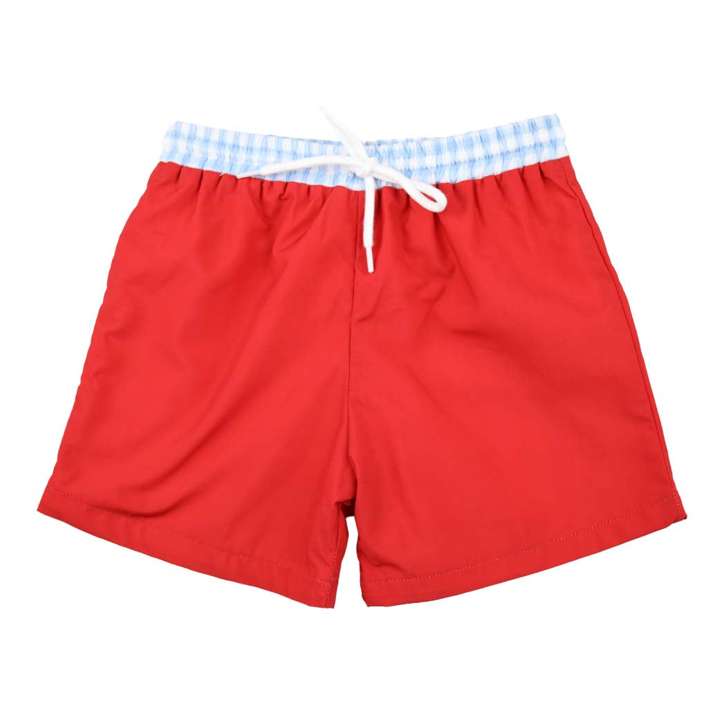 Boys Patriotic Flag Swim Trunks