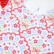 Girls Patriotic Scallop One-Piece Swimsuit