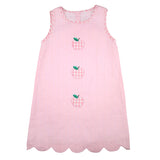 Pink Gingham Apple Appliqué Dress