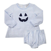 Blue Boo-Tastic Jack-O-Lantern Bloomer Set