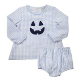 Blue Boo-Tastic Jack-O-Lantern Bloomer Set