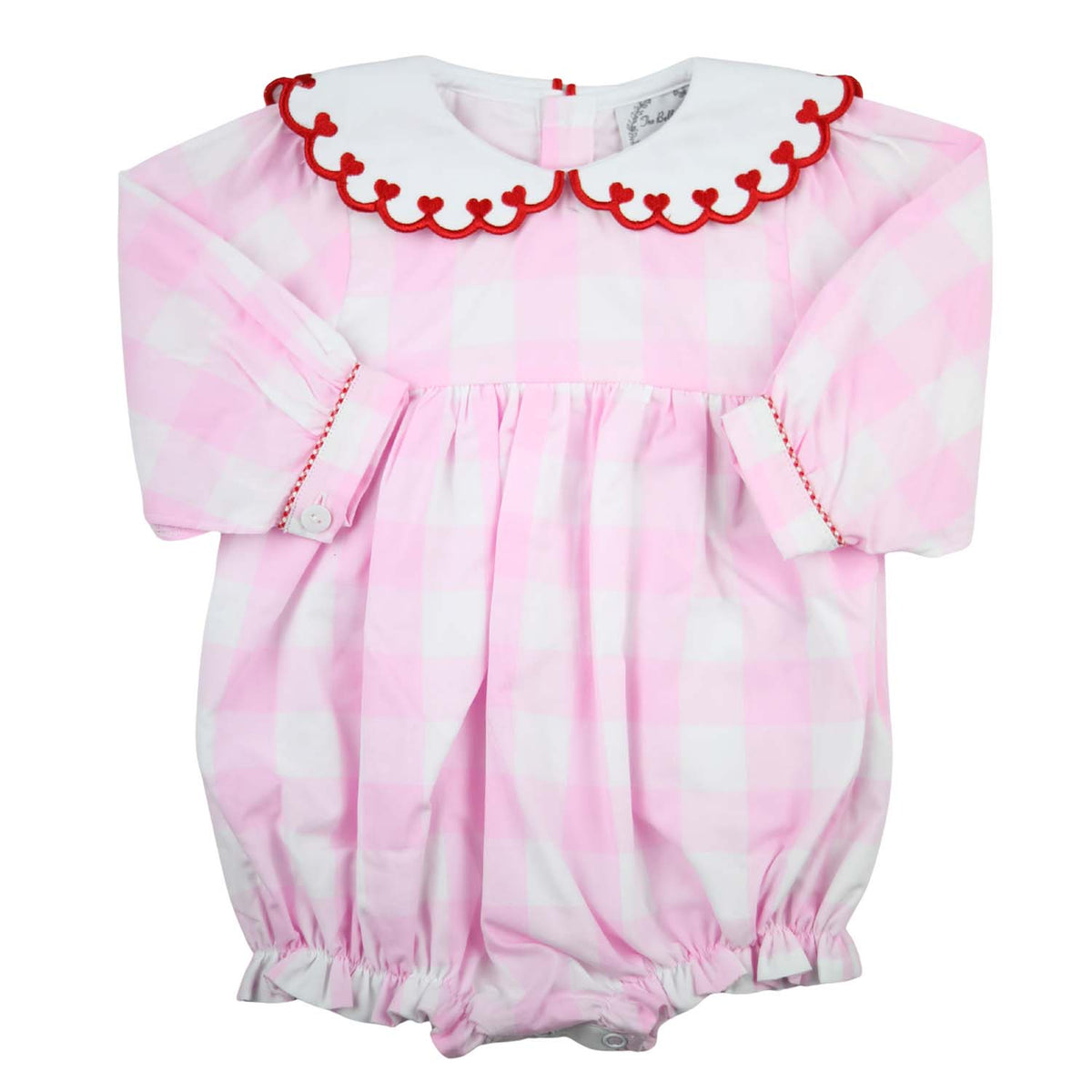 Pink Gingham Heart Bubble