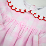 Pink Gingham Heart Dress