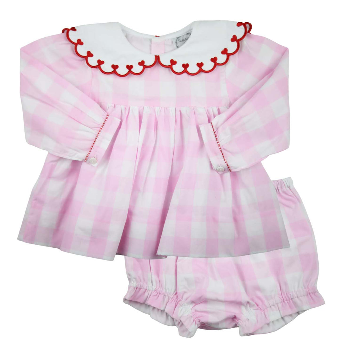 Pink Gingham Heart Swing Set
