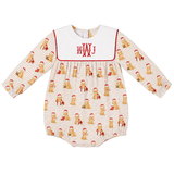Christmas Santa Puppies Bib Bubble