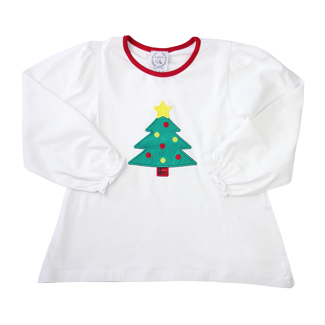 Christmas Tree Applique Top