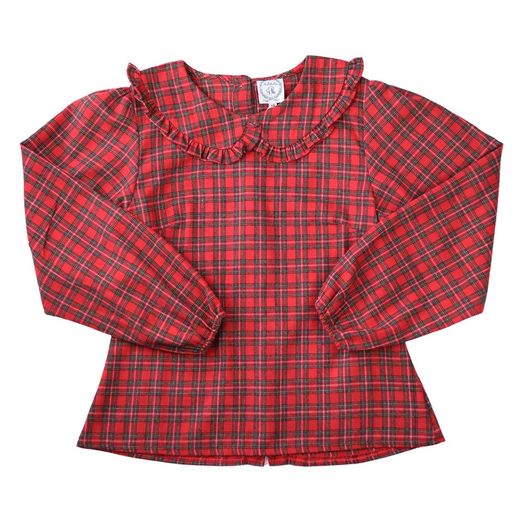 Women's Red Plaid Top