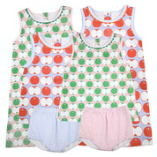 Girls Green Apple Print Swing Set