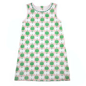 Green Apple Print Dress