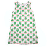Green Apple Print Dress