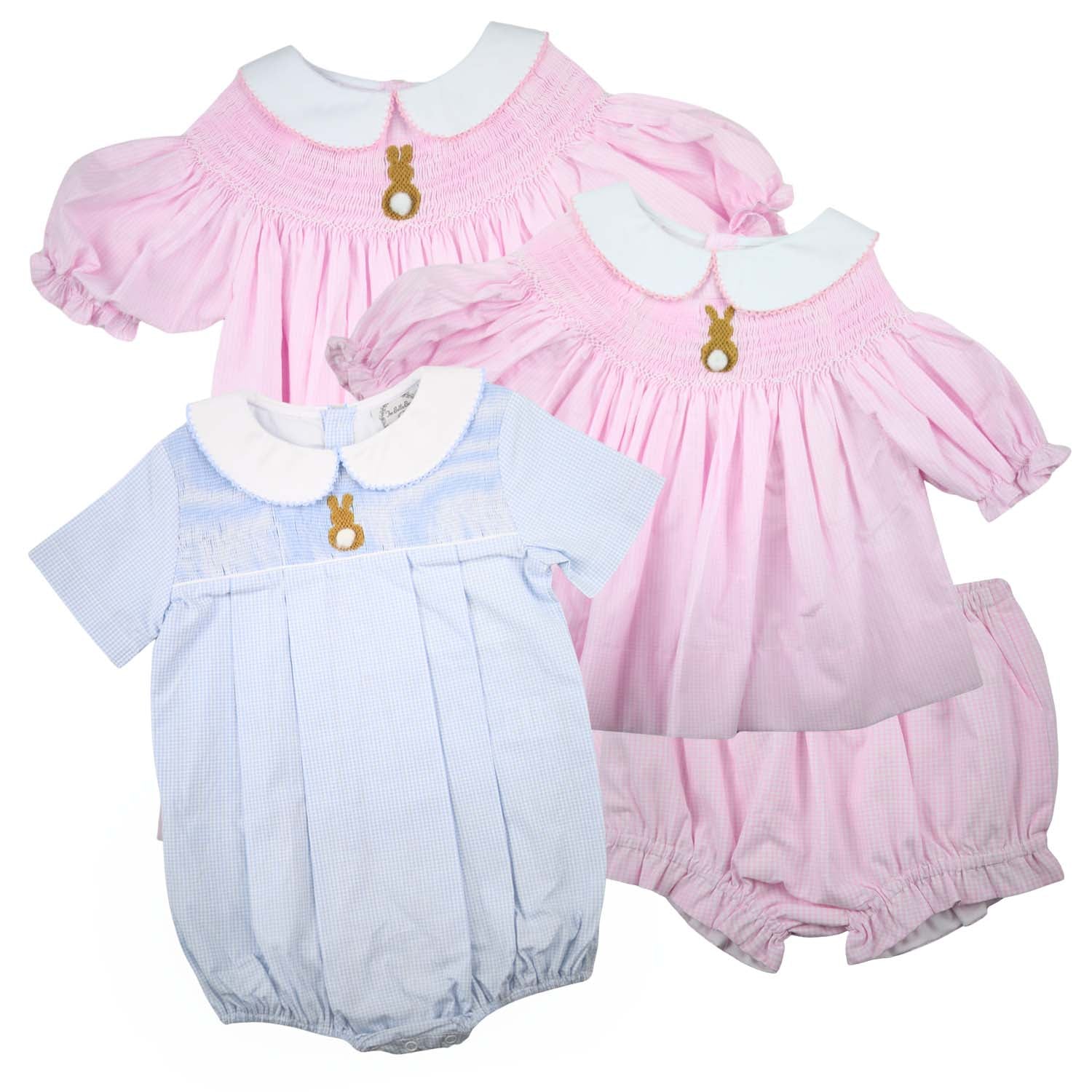 Easter Blue Gingham Bunny Bubble