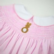 Easter Pink Gingham Bunny Swing Set