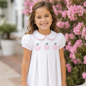 Pretty in Pink Gingham Apple Dress