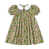 Green Floral Dress with Collar