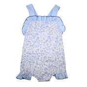Blue Floral Sunsuit