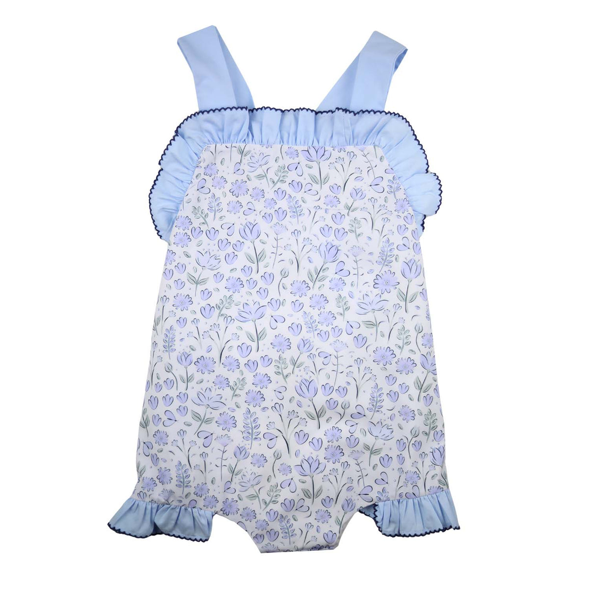 Blue Floral Sunsuit