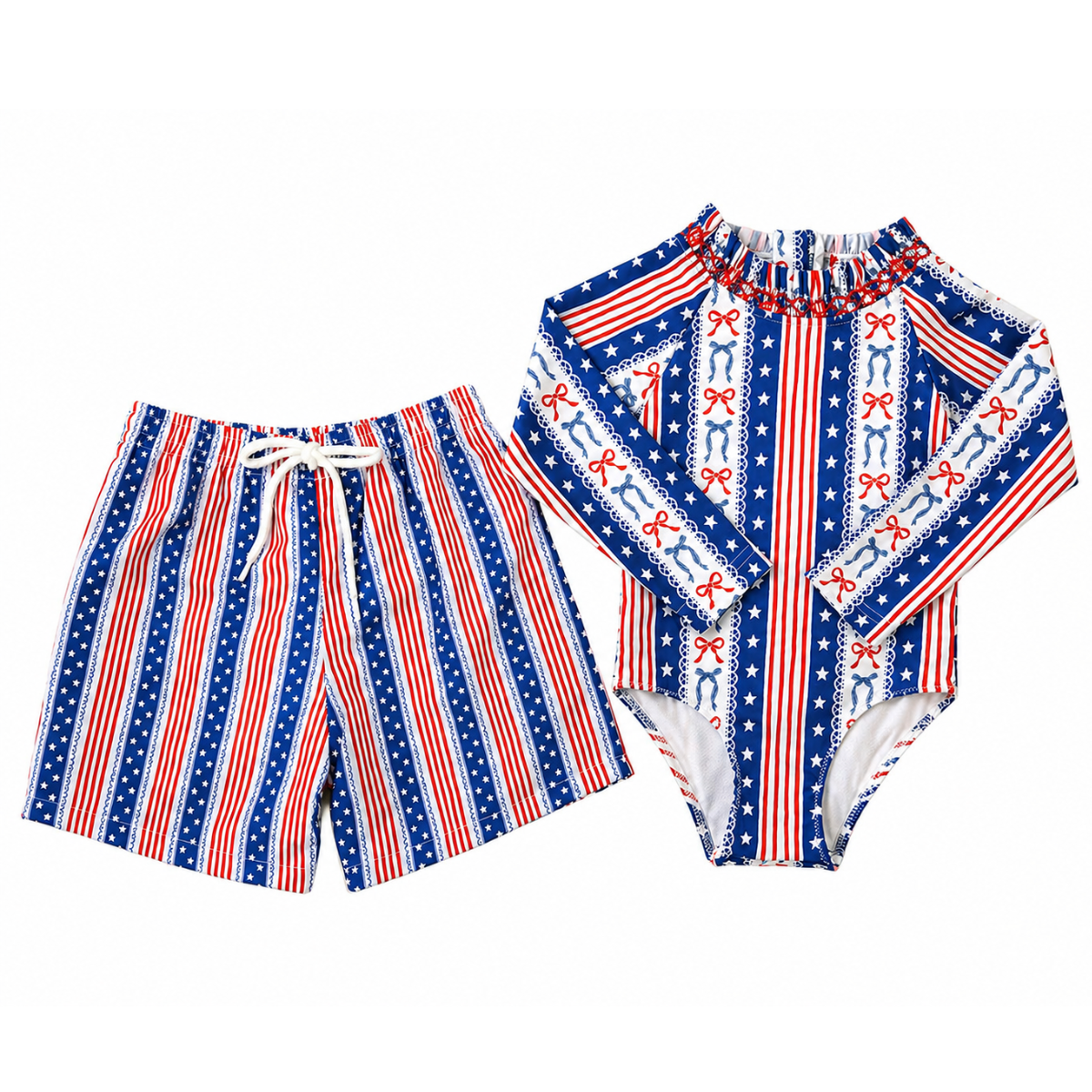 Boys Patriotic Swim Trunks