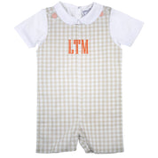 Autumn Khaki Gingham Shortall
