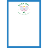 Tennis Club Logo Personalized Notepad