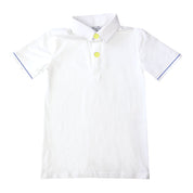 White Tennis Short-Sleeve Polo