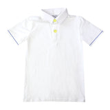 White Tennis Short-Sleeve Polo