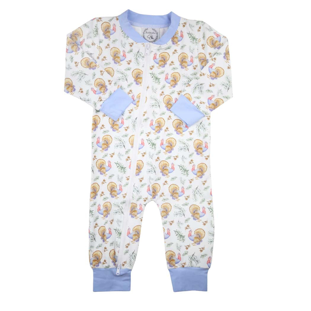 Thanksgiving Turkey Print Zippy Loungewear