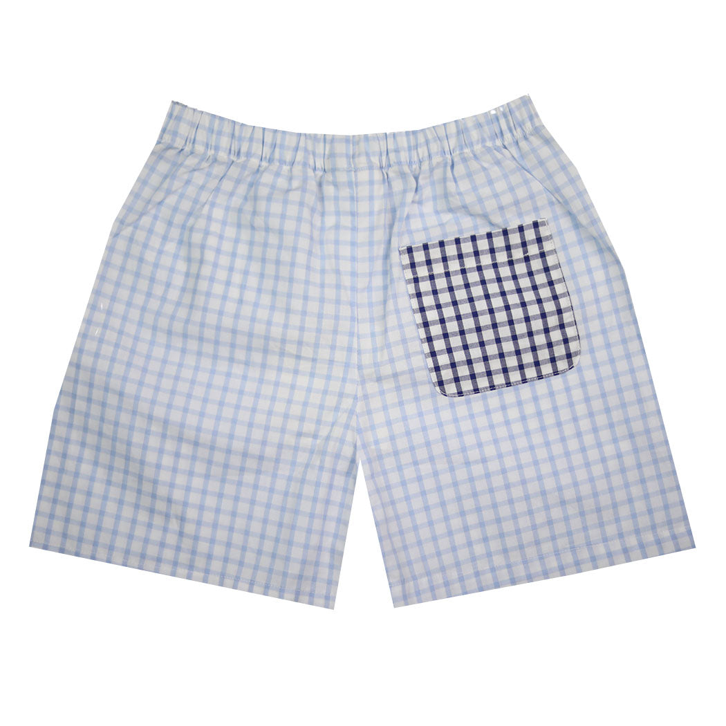 Blue Windowpane Boys Shorts